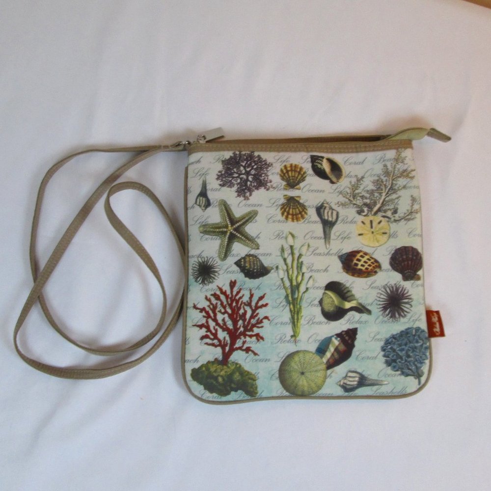 Modern Vintage Cross Body Sea Shell hand Bag Pre-owned Good Condition 10…